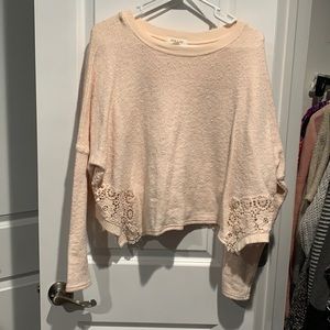 Pink crop sweater